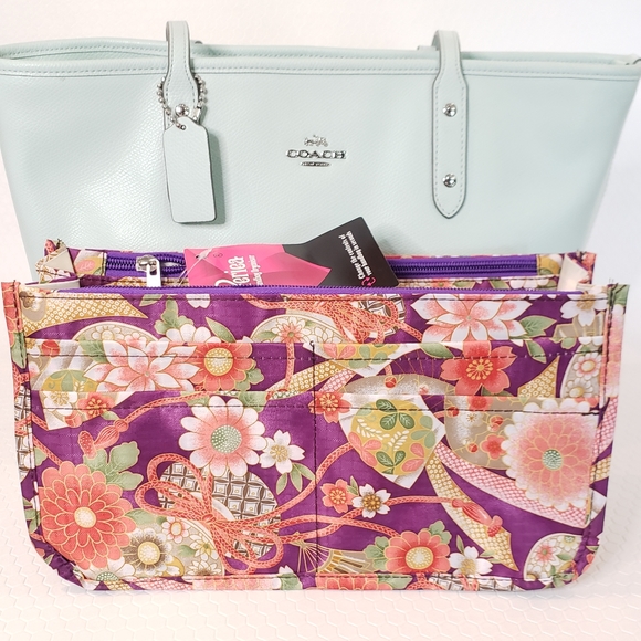 Unbranded Handbags - LG Purse Insert Organizer Protector Asian Print